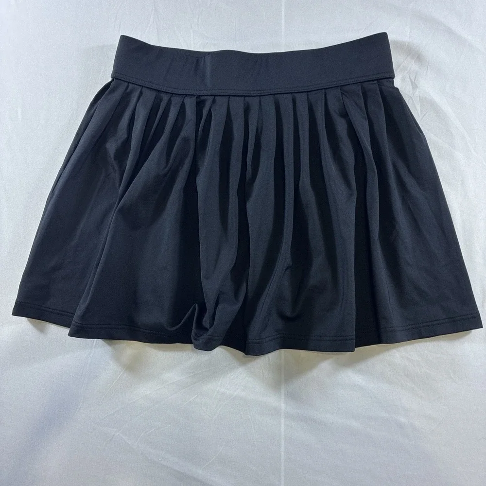 Kate Spade‎ New York Dive Right In Black Pleated Swim Skirt Small